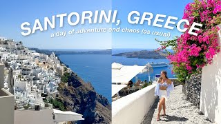 SANTORINI, GREECE: my first visit, cable car, red beach, gyros, donkey trail, most gorgeous views!