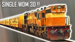 SINGLE WDM 3D hauls PANDHARPUR - SMVT Bengaluru SPECIAL | Indian Railways