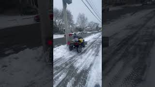 Honda rancher plows snow