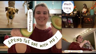 Day in My Life | Vlog | literally like being on FaceTime together, knitting, book haul, cooking