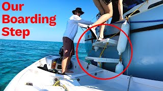 About Our DIY 2 Step Sailboat Boarding Platform