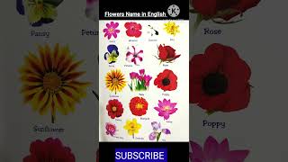 Flowers name in English | English #ytshorts #shorts #short #english #shortfeed #flowers #learning