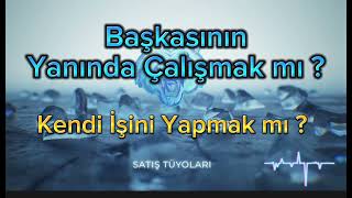 Başkasının yanında çalışmak mı ? Kendi işini yapmak mı ?