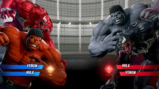 Red Hulk & Carnage vs. Venom & Black Hulk Fight - Marvel vs Capcom Infinite PS4 Gameplay