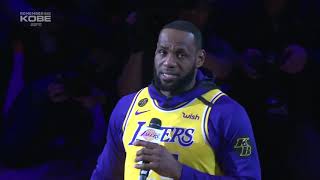 LeBron James Speech for Kobe Bryant at La Lakers VS Portland Trailblazers Game