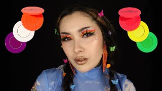 Neon Rainbow Graphic Liner | Norvina Electric Cake Liners | Makeup Tutorial