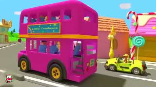 Wheels On The Bus CoComelon Sound Variations in 187 s' Nursery rhymes JJ, Nico, Cody, Nina 0112