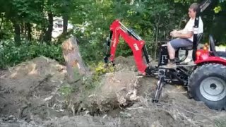 TYM 264 With BY200 Backhoe, Stump removal