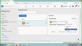 Facebook:  how to edit scheduled posts on Facebook
