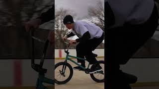 Tooth hangover & hop 360 #shorts #bmx #street #abyss #bike #360 #skateboarding #grind