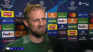 Kasper Schmeichel post match | celtic vs Leipzig 3-1 #celtic #football #parkhead