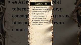 Éxodo 29, 43-44 #dios #biblia #versiculodeldia