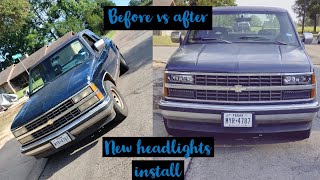 finnaly upgrading headlights on my 1993 Chevy c1500 how to