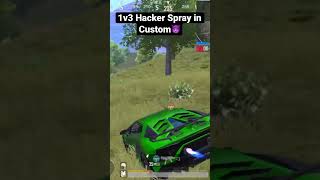 1v3 Hacker spray in Custom#shorts #short #bgmi #bgmihighlights