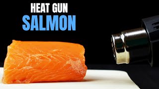 EXPERIMENT HEAT GUN VS SALMON STEAK - Grill Salmon with Maximum Temperature