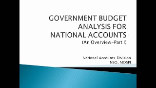 General Government Budget Analysis Part I