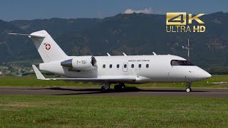 Bombardier Challenger 604 Swiss Air Force T-751 arrival Zeltweg Air Base LOXZ