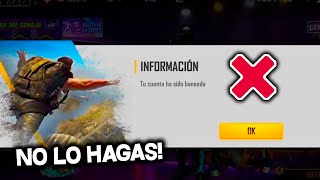 IMPORTANTE! 10 COSAS que NO DEBES de HACER PORQUE te BANEAN PERMANENTE EN Free Fire