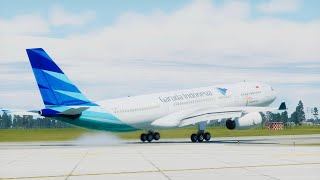 Houston, Texas, A330 Garuda Indonesia Take Off and Landing Challenge, George Bush Airport