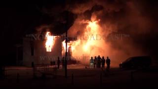 Dramatic January 4th 2014 House Fire Buffalo MN in Sub Zero Temps