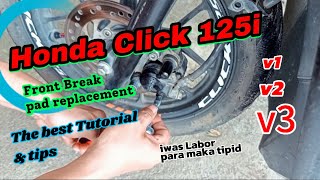 Honda Click 125i Front Break Pad Replacement v1 v2 v3