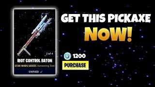 *NEW* RIOT CONTROL BATON PICKAXE Star Wars Item! | Sound Review + Gameplay (Fortnite Battle Royale)