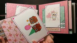 Scrapbooking Album for a baby girl / album dla dziewczynki - Owl / Sowa