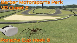 Porsche Cup Week 9 Barber VR Quest 2 testing