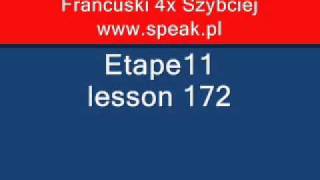 French Lesson Etape11 lesson 172 - Direct Method Speak.pl