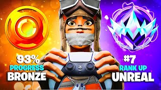 Bronze To Unreal Solo Controller Ranked Speedrun (Fortnite Zero Build)