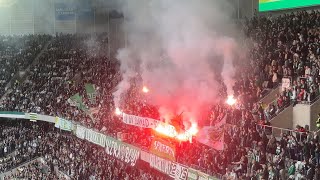 Hammarby - Halmstad (1:0) 2024 Till minne av Spjuvern + Pyro