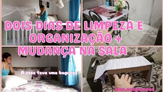 DOIS DIAS COMIGO || FAXINA E MUDANÇAS NA SALA || ROTINA DE UMA MAE DE GÊMEOS.