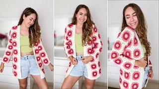 How to Crochet Granny Square Cardigan 2024