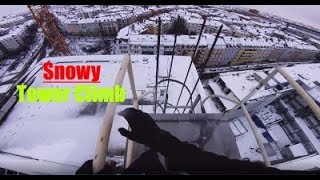 SNOWY 50M Abandoned Tower CLIMB POV/Roofing Germany