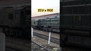 Twin diesel locomotives #railway #shorts