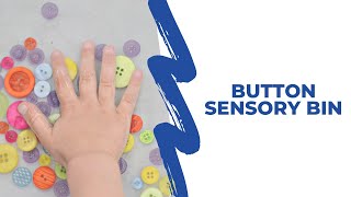 Button Sensory Bin with Water for Kids