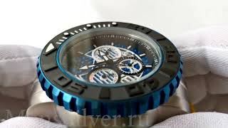 Invicta Sea Hunter Jason Taylor 23293 Blue Carbon Dial Huge Men's Watch | Большие Часы Мужские