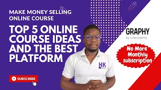 Top 5 online course ideas and the best platform I selling online course with graphy by Unacademy