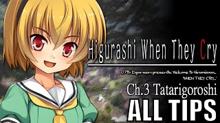 Higurashi When They Cry Ch.3 Tatarigoroshi - All Tips