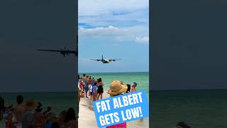 Fat Albert sneaks up on beachgoers with a super low pass! #shorts