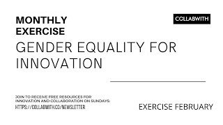 Monthly Exercise: Gender Equality for Innovation