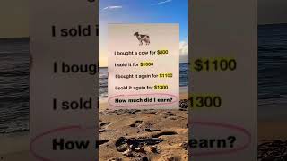 How much did I earn?#brainteasers #iqtest #solve