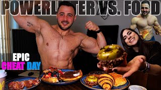 Eating anything I want for 24 hrs | Powerlifter vs. 10k calories  |  Cheat Day