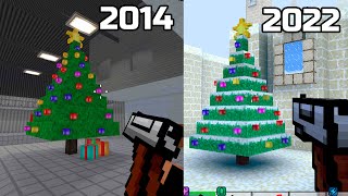 Christmas in Pixel Gun 3D 2014 VS 2022