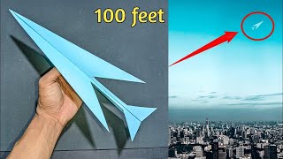 How to make a paper airplane that flies 100 feet - best paper airplanes#diy #origami #papercraft