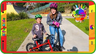 PATINETE ELÉTRICO E BICICLETA COLLI BIKE Kifunkids NA PISTA DE SKATE RADICAL