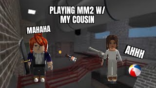 PLAYING MM2 W/ MY COUSIN! | Roblox MM2