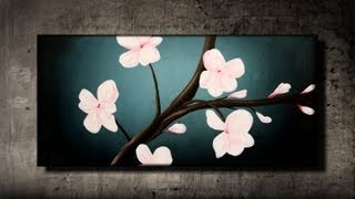 How to paint cherry blossoms STEP by STEP