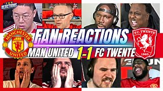 MAN UNITED FANS ANGRY🤬REACTION TO MAN UNITED 1-1 FC TWENTE | EUROPA LEAGUE