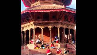 Old Nepali Women taking sunbath On Temple #shorts